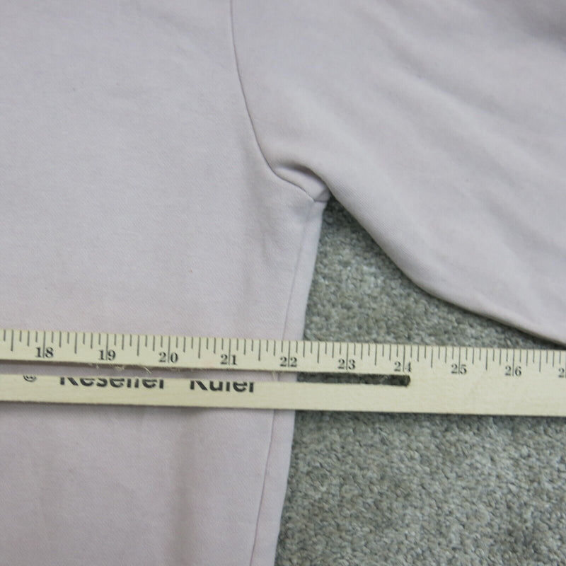 H&M Womens Pullover Hoodie Sweatshirt Long Sleeve Pockets Beige Size Medium