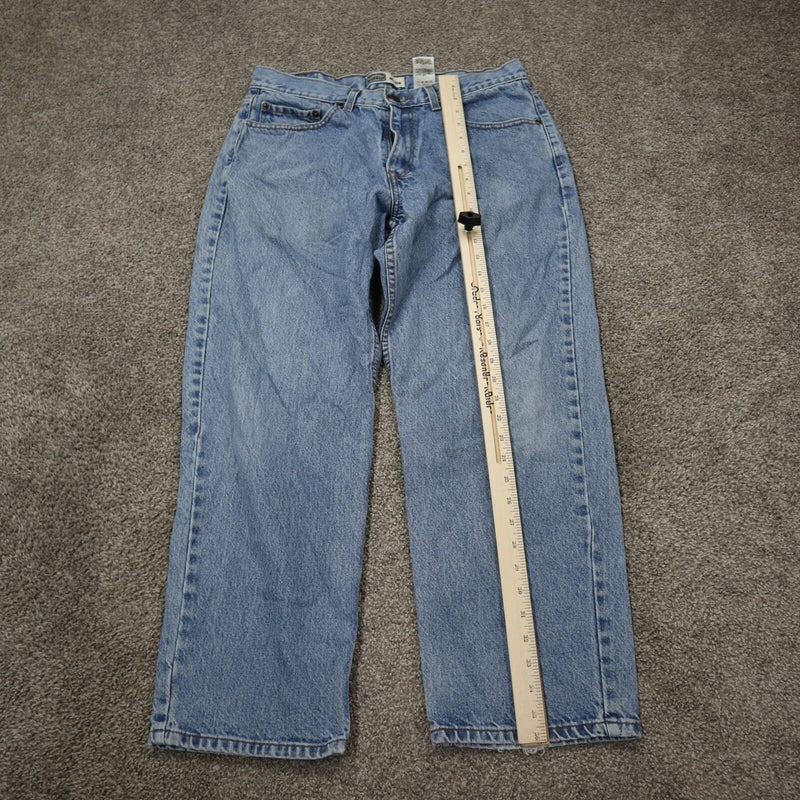 Levi Strauss Womens Stretch Straight Leg Denim Jeans Mid Rise Blue Size 34X29