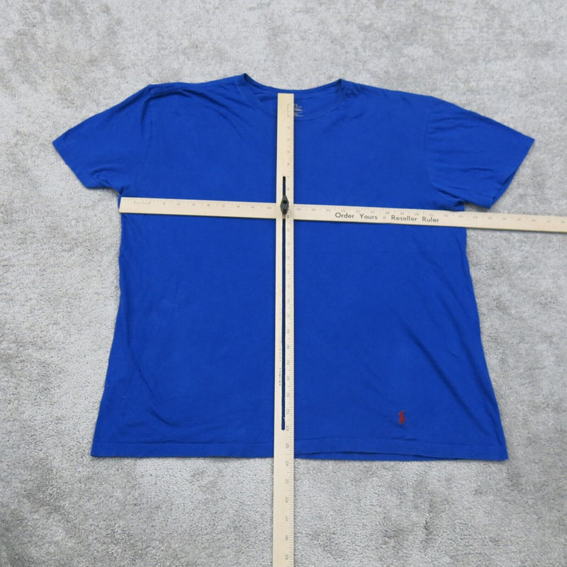 Polo Ralph Lauren Mens Crew Neck T Shirt 100% Cotton Short Sleeves Blue SZ Large