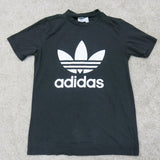 Adidas Mens  Crew Neck T Shirt Short Sleeves Graphic Pullover Black Size Small