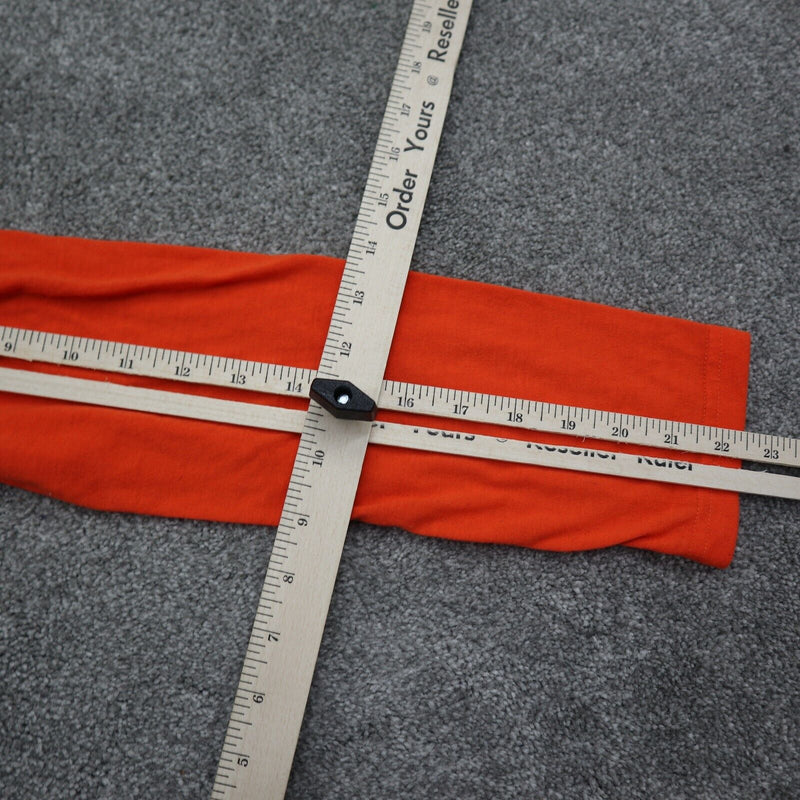 Adidas Womens Ultimate Tee Long Sleeve V Neck CLIMALITE Orange Size Large