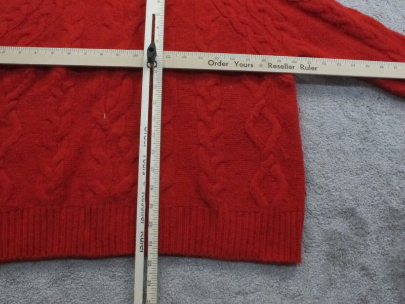 Ann Taylor Women Pullover Sweater Knitted Long Sleeve Crew Neck Red Size X Large