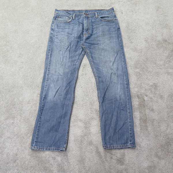 Levis 505 Jeans Mens W38XL32 Blue Denim Stretch Straight Leg Mid Rise Outdoor