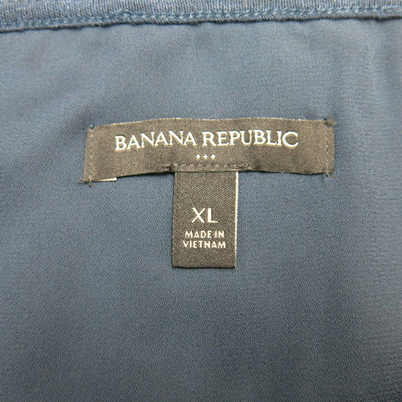 Banana Republic Womens Tank Tee Sleeveless Scoop Neck Solid Blue Size X Large