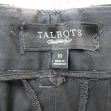 Talbots Womens Shorts Sportswear Slash Pockets Belt Loops Black Size 10