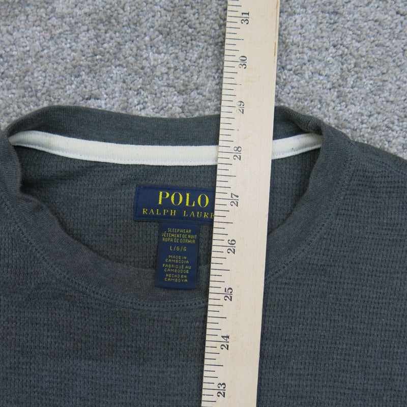 Ralph Lauren Mens Activewear Logo Pullover Sweatshirt Long Sleeves Gray Size L