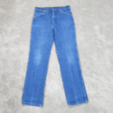 Wrangler Mens Jeans Straight Leg Denim Stretch Mid Rise Cotton Blue SZ W32XL32