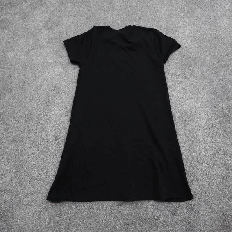 Zara Trafaluc Womens A Line Dress Round Neck Short Sleeve Black Size Medium