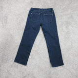 White House Black Market Womens Slim Straight Cropped Leg Denim Jeans Blue SZ 4