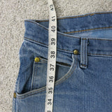 Wrangler Mens Straight Leg Jeans Denim Stretch High Rise Pockets Blue SZ W40XL30