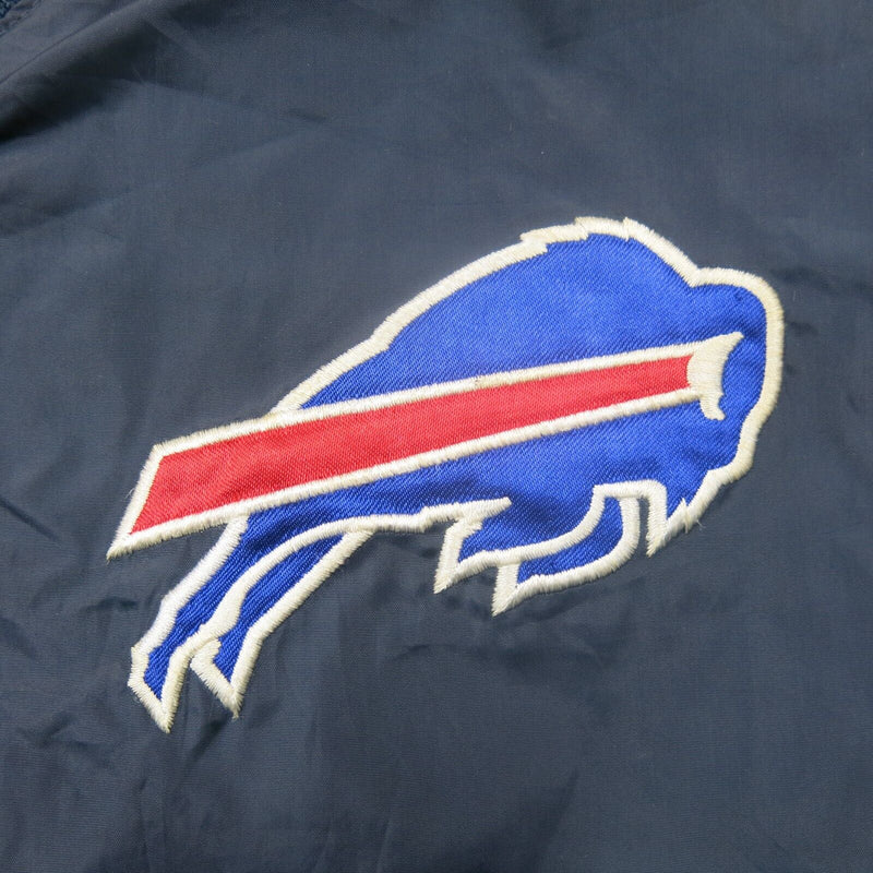 NFL Mens Bills Windbreaker Jacket Long Sleeves V Neck Blue Size X Large