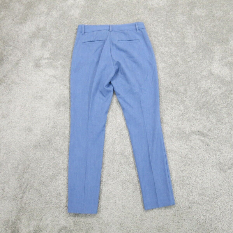 Vintage Womens Signature Skinny Ankle Dress Pants Stretch High Rise Blue Size 2
