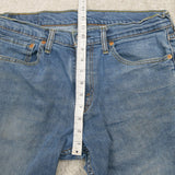 Levis Mens Jeans Straight Leg Mid Rise 100% Cotton Pockets Blue Size W34xL29