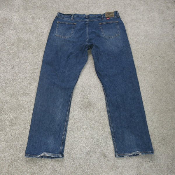 Wrangler Jeans Mens W42XL32 Blue 97FXWXD Denim Stretch Straight Leg Workwear