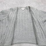 J. Crew Womens Cardigan Sweater Knitted Long Sleeves Gray Size Medium