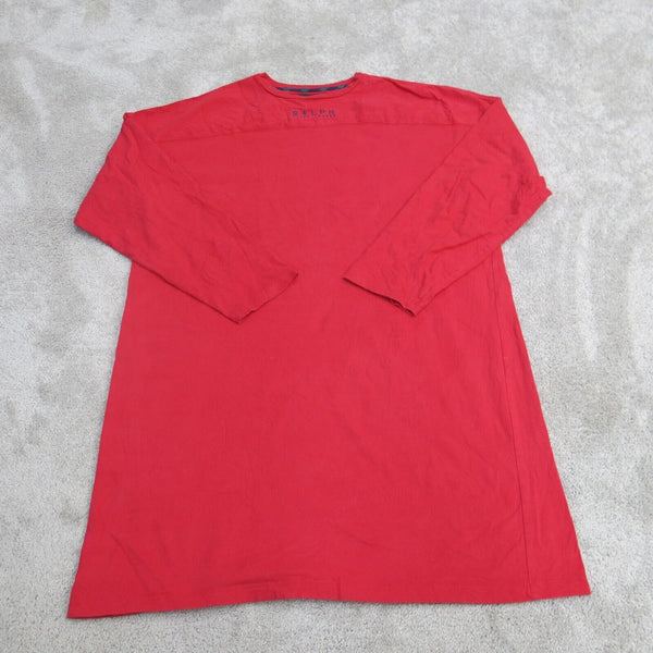 Ralph Lauren Shirt Mens XL Red Long Tee 100% Cotton Long Sleeve Crew Neck Casual