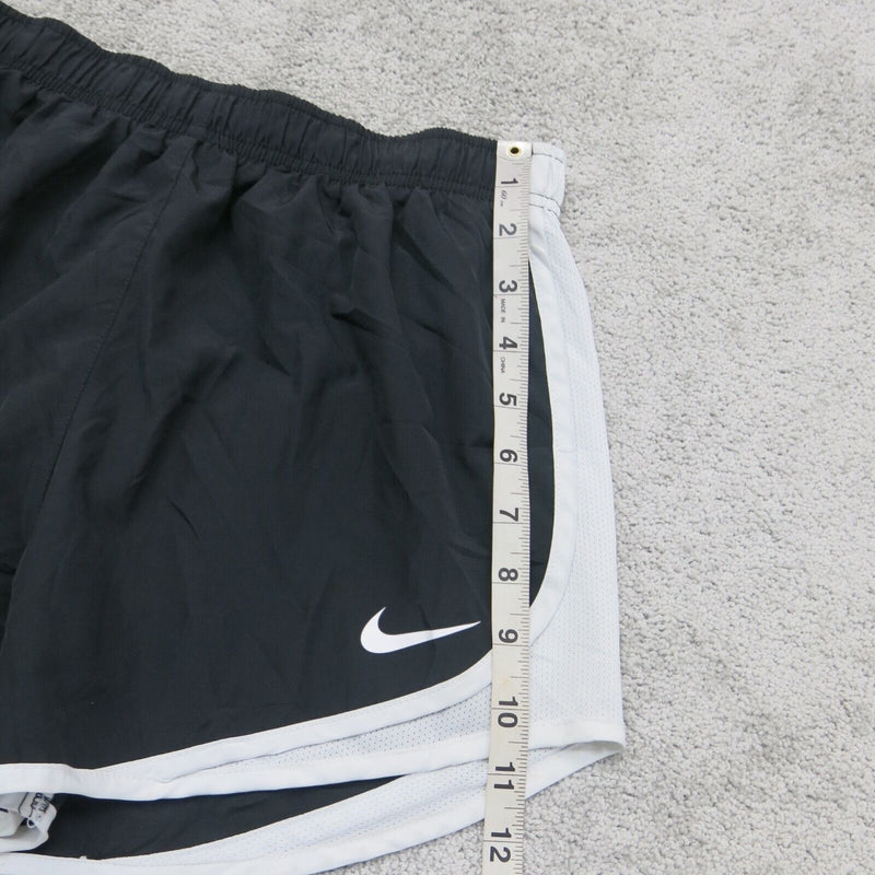 Nike Dri Fit Womens Athletic Shorts Running Training Elastic Waist Black Size M