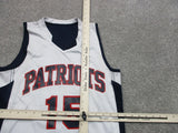Aleeson Athletics #15 Patriots Basketball Shirt Women's Small White Black Sports