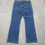 Levi Strauss & Co Womens 512 Denim Boot Cut Jeans Mid Rise Blue Size 18W Medium