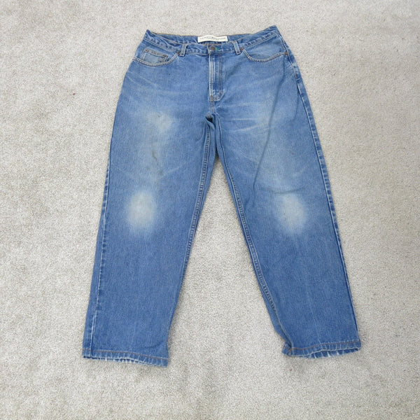 Tommy Hilfiger Jeans Womens W36XL30 Blue Denim High Rise Stretch Straight Leg