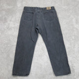 Wrangler Mens Jeans Straight Leg Denim Relaxed Fit High Rise Black Size W42XL30