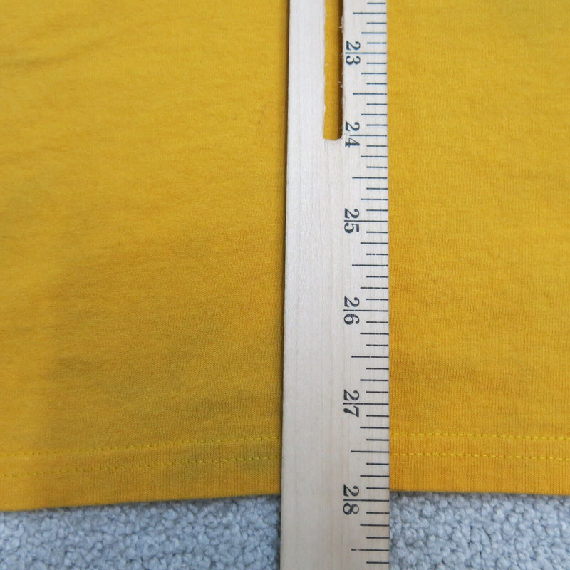Columbia Mens Crew Neck T Shirt Short Sleeve 100% Cotton Logo Yellow Size Large