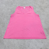 J. Crew Womens Casual Tank Tee Top Sleeveless V Neck Solid Pink Size Medium