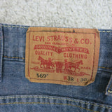 Levi Strauss Co Women Straight Leg Jeans Loose Fit 100%Cotton Blue Size W38XL30