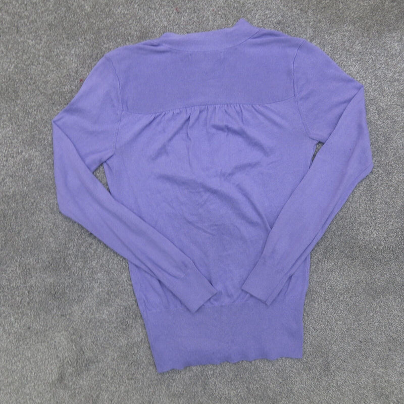 Banana Republic Womens Pullover Sweater Knitted Long Sleeves Purple Size XS