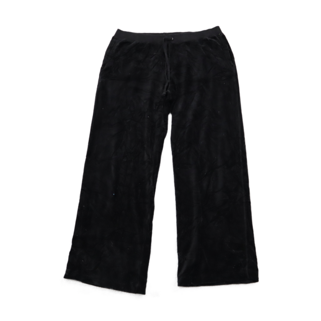 Lucky Brand Womens Activewear Velvet Pant Wide Leg Drawstring