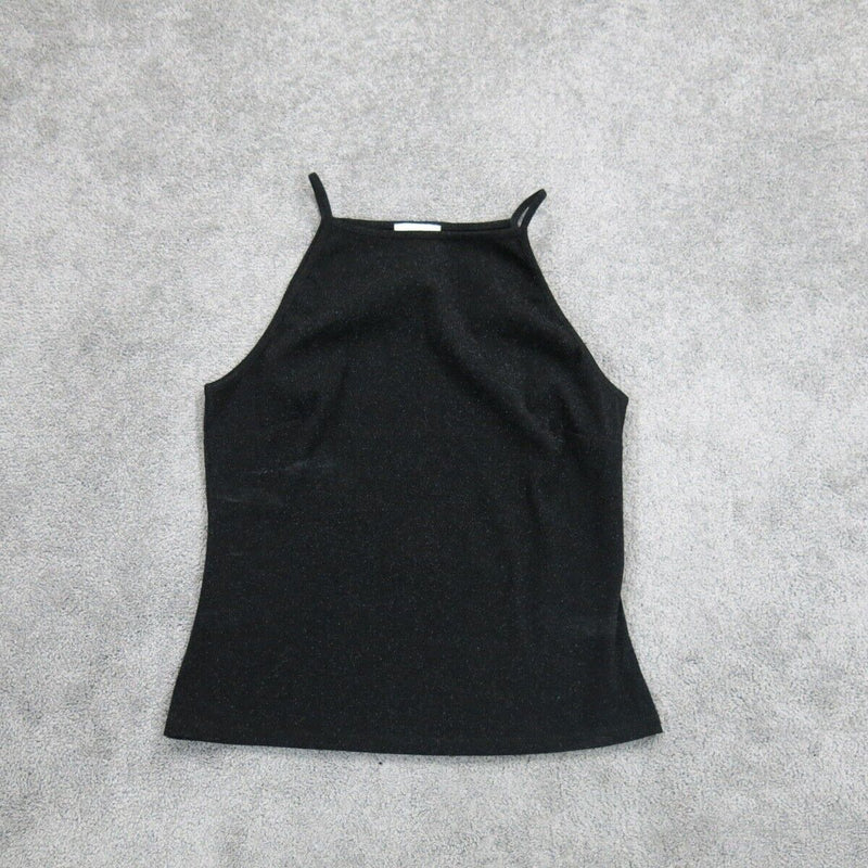 H&M Womens Square Neck Strappy Camisole Tank Top Sleeveless Black Size Medium