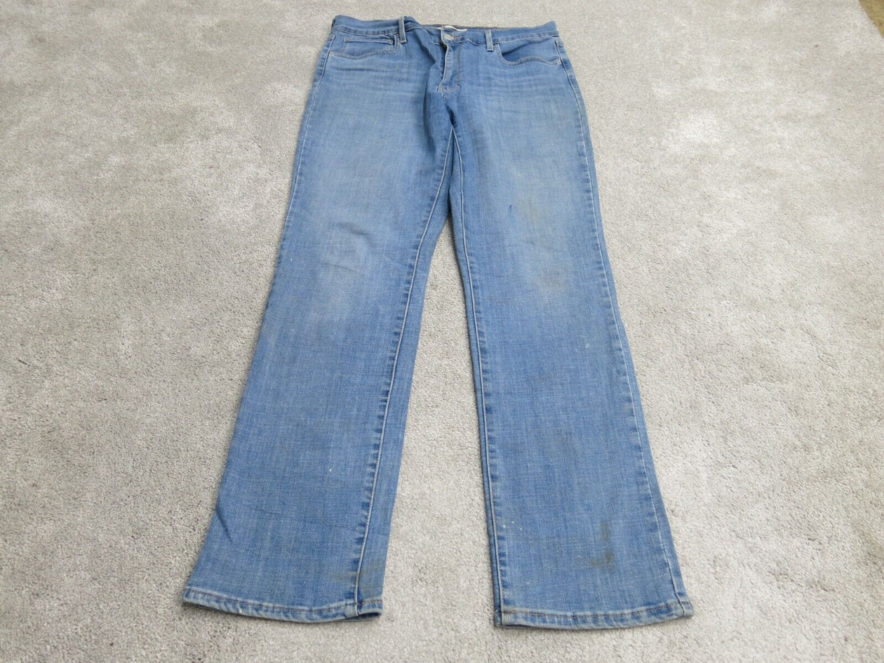 Levis Strauss 724 Womens Jeans Denim Straight Leg High Rise Light Blue –  Cerqular