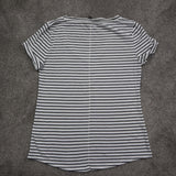 White House Black Market Women Stripes T-Shirt short Sleeve Black/White Size XS