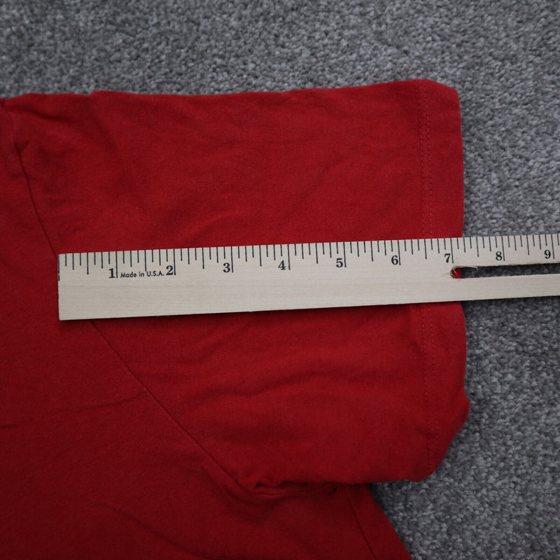 The North Face Mens Bear Graphics T Shirt Short Sleeves Medium Red Round Neck