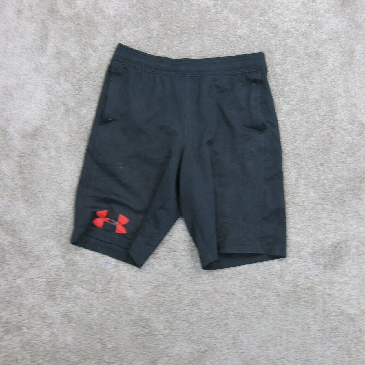 Under Armor Womens Athletic Shorts Elastic Waist Logo Heatgear Black S –  Goodfair