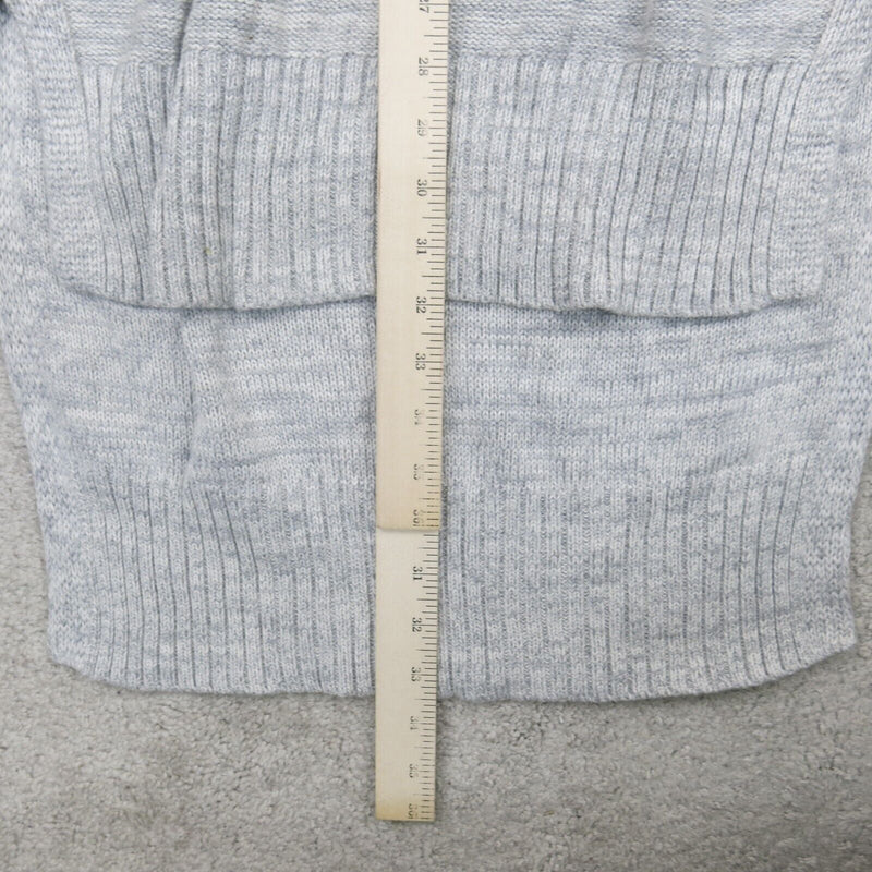 Banana Republic Womens Pullover Sweater Turtleneck High Low Heather Gray Size M