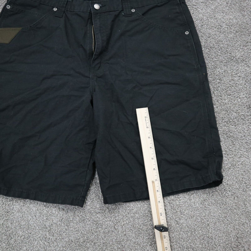 Wrangler Mens Casual Bermuda Short High Rise 5 Design Pockets Black Size 39
