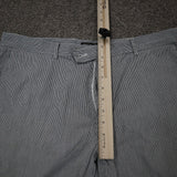 Michael Kors Womens Striped Classic Chino Shorts Mid Rise Black White Size 36