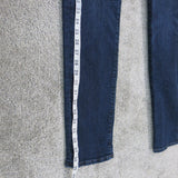 J Crew Womens Skinny Leg Jeans Five Pockets Mid Rise Dark Blue Size Large