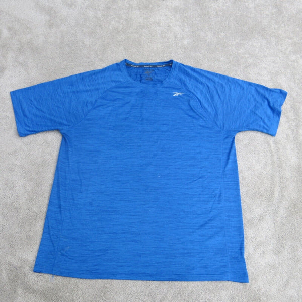 Reebok Shirt Mens XL Blue Crew Neck Tee Short Sleeve Casual Lightweight Logo