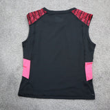 Under Armour Womens Round Neck T Shirt Fitted Heatgear Black Pink Size Small
