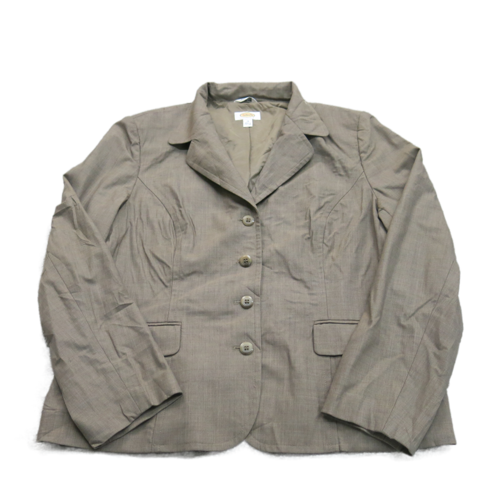 Talbots Women Blazer Coat Single Breasted Long Sleeve Pockets Navy Blu –  Goodfair