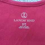 Lands End Womens Activewear Tank Top Sleeveless Wide Strap Pink Size Medium