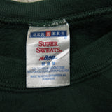 Jerzees Mens Pullover Sweatshirt Crew Neck Long Sleeves Green Size Medium
