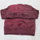 American Rag Womens Full Zip up Jacket Long Sleeve Pockets Maroon SZ Medium