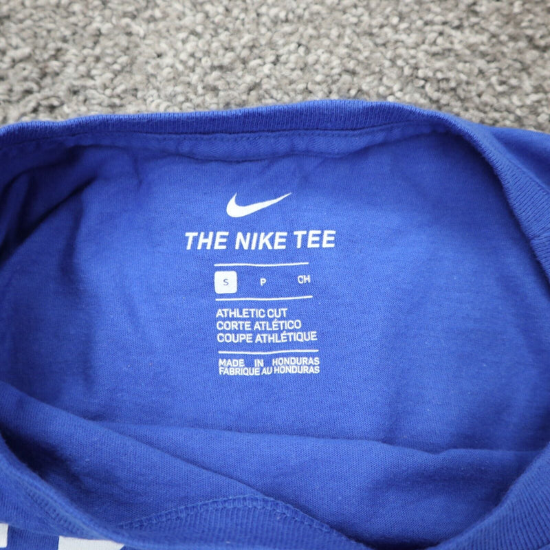Nike Mens T Shirt Top Crew Neck Graphic Tee 100% Cotton Short Sleeve Blue Size S