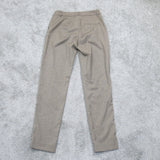 H&M Womens Dress Pants Slim Straight Leg Stretch Mid Rise Flat Front Beige US 4