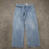Levi Strauss Womens Stretch Straight Leg Denim Jeans Mid Rise Blue Size 34X29