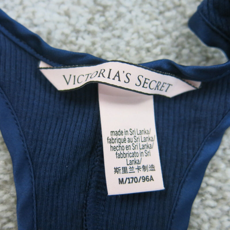 Victorias Secret Women Racerback Tank Top Scoop Neck Sleeveless Blue Size Medium