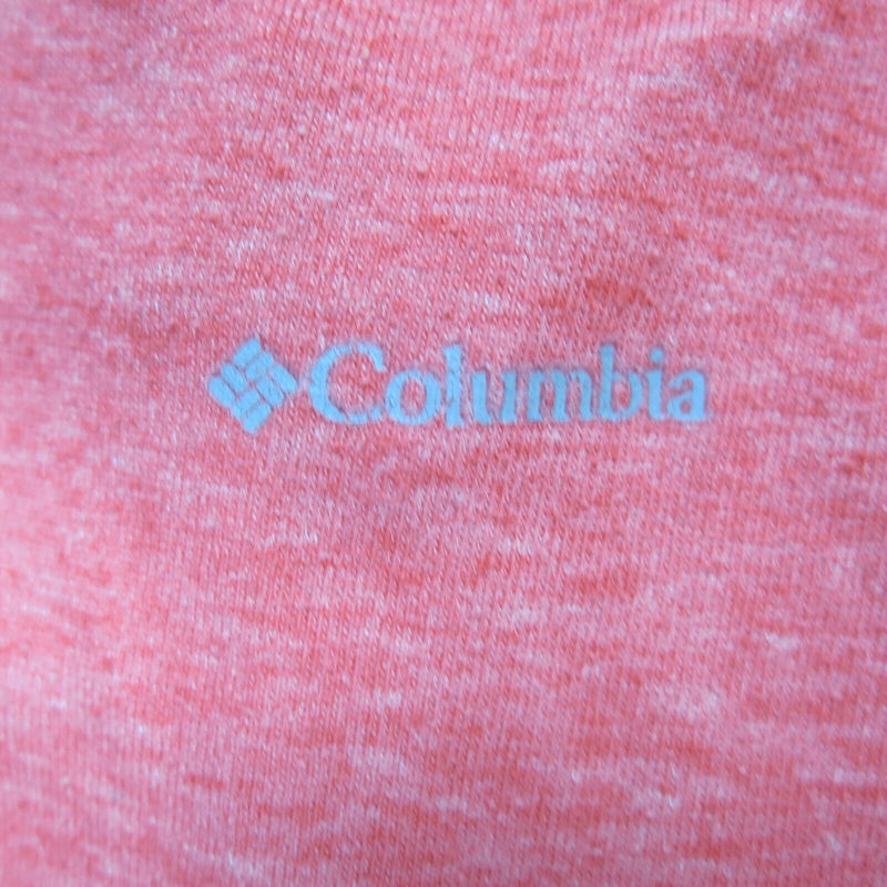 Columbia Sportswear Women T Shirt Top V Neck Tee Long Sleeve Heather Pink SZ S/P